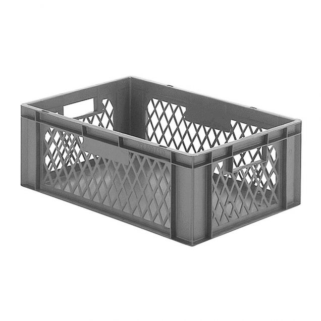 Stapelbare Transportkiste TK1 600x400x210 mm (lxbxh) grau