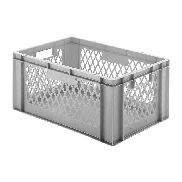 Stapelbare Transportkiste TK1 600x400x270 mm (lxbxh) grau