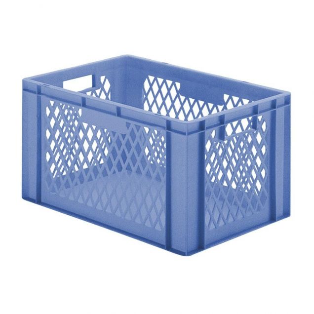 Stapelbare Transportkiste TK1 600x400x320 mm (lxbxh) blau