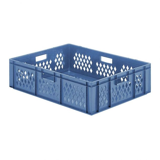 Stapelbare Transportkiste TK1 800x600x210 mm (lxbxh) blau