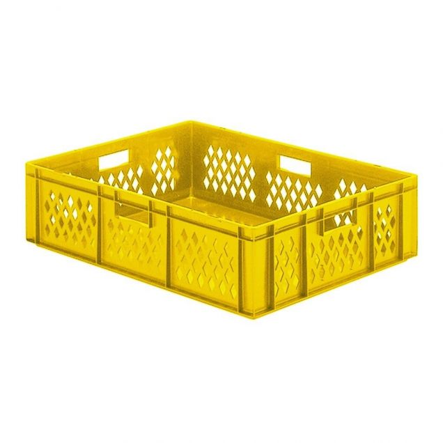 Stapelbare Transportkiste TK1 800x600x210 mm (lxbxh) gelb