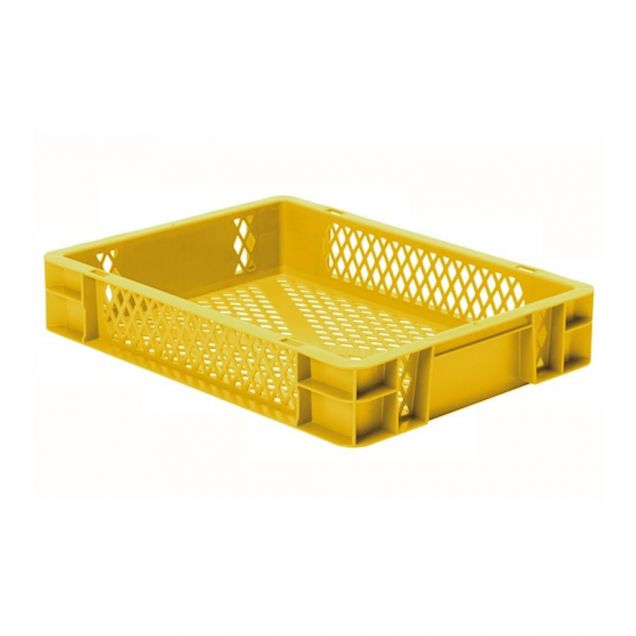 Stapelfähige Transportkiste TK2 400x300x75 mm (lxbxh) gelb