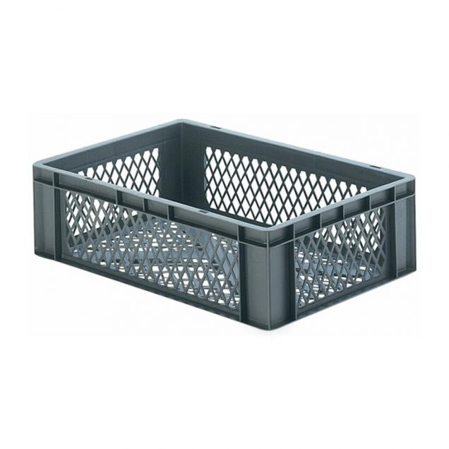 Stapelbare Transportkiste TK2 600x400x175 mm (lxbxh) grau