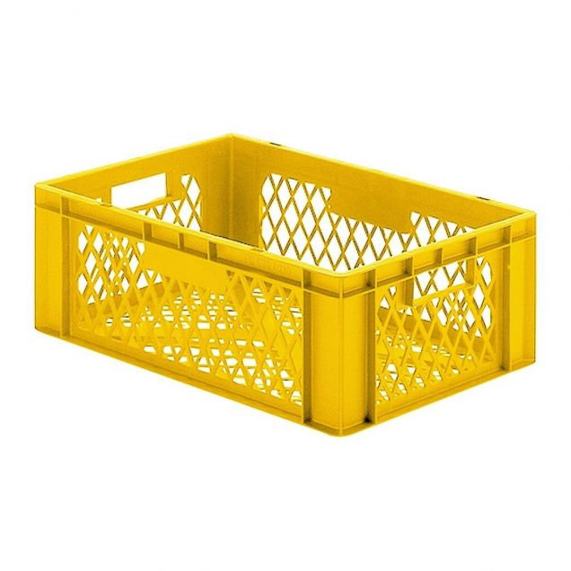 Stapelbare Transportkiste TK2 600x400x210 mm (lxbxh) gelb