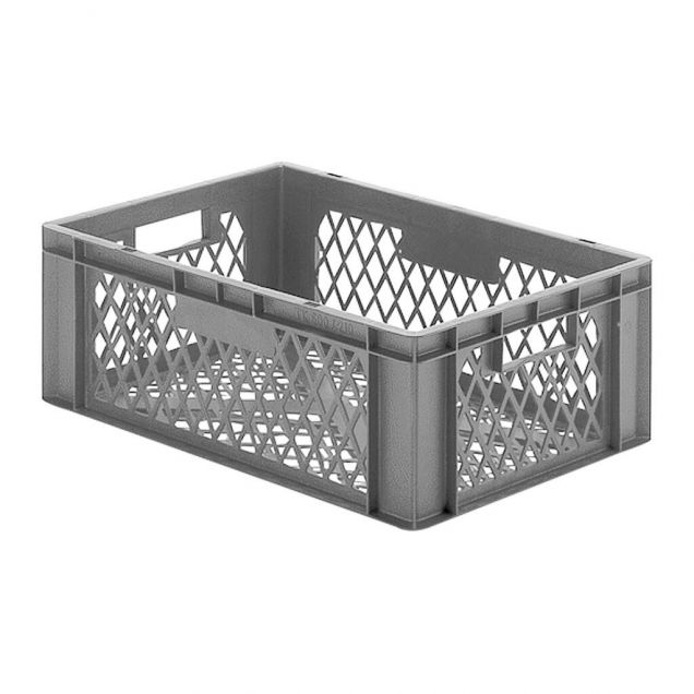 Stapelbare Transportkiste TK2 600x400x210 mm (lxbxh) grau