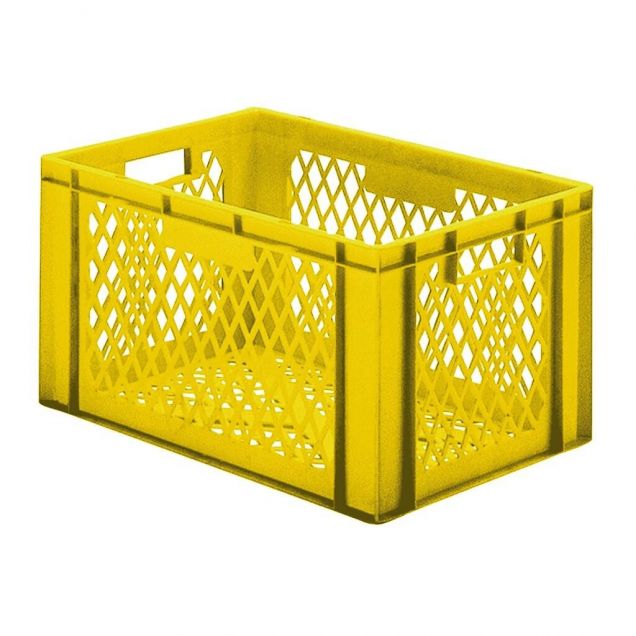 Stapelbare Transportkiste TK2 600x400x320 mm (lxbxh) gelb