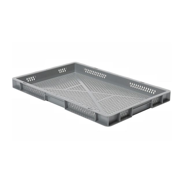 Stapelbare Transportkiste TK2 600x400x50 mm (lxbxh) grau