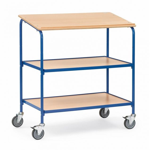 Rollbare Schrank, Lesepult 100 kg 1000x600 mit Schreibplatte und 2 verstellbaren Ebenen
