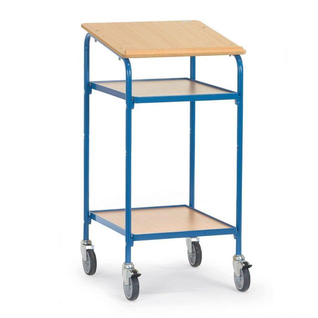 Rollbarer Schrank, Pult 100 kg 500x600 mit Schreibplatte und 2 verstellbaren Ebenen