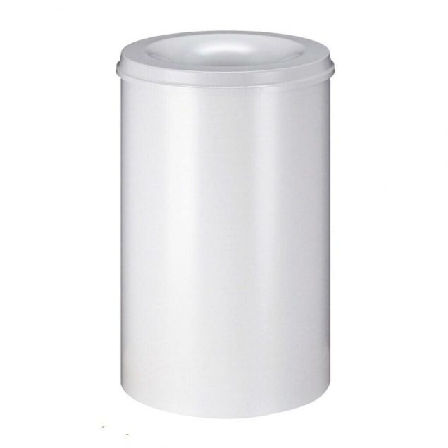 Flammenlöschender Papierkorb 110 Liter weiß