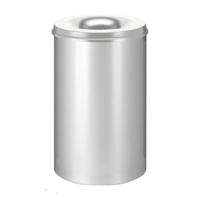 Feuerlöschender Papierkorb 110 Liter Silber