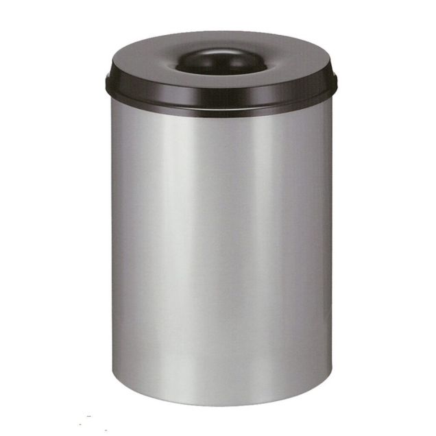 Selbstlöschender Papierkorb 50 Liter grau-schwarz