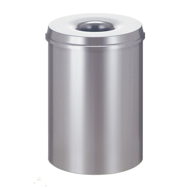 Feuerlöschender Papierbehälter 30 Liter Silber