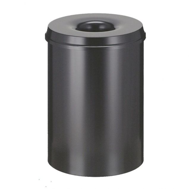 Flammhemmender Abfallbehälter 30 Liter schwarz