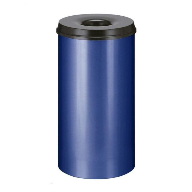 Flammenlöschender Papierkorb 50 Liter blau-schwarz