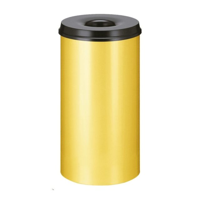Selbstlöschender Papierbehälter 50 Liter gelb-schwarz
