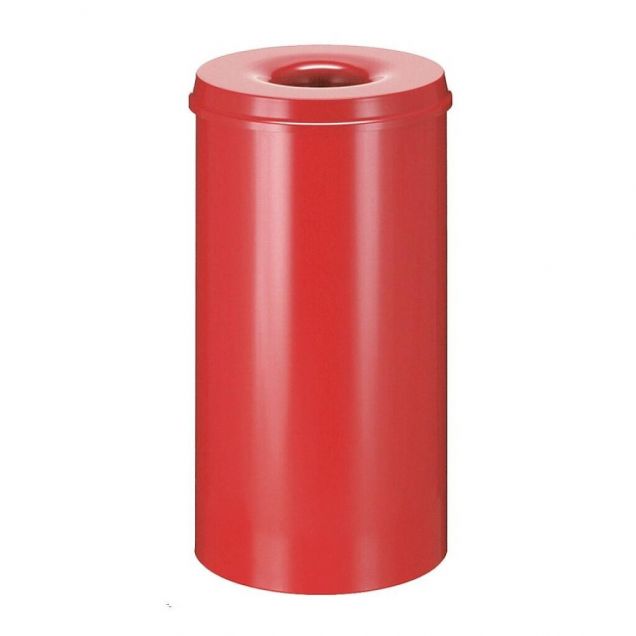 Flammenlöschender Papierkorb 50 Liter Rot