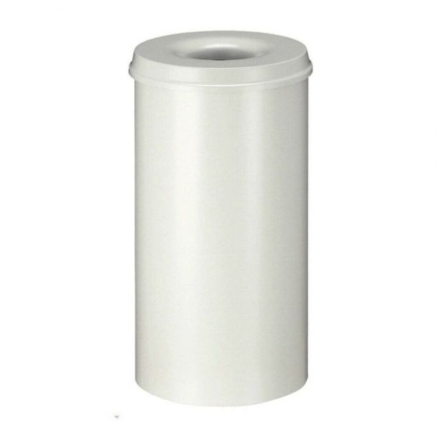 Flammenlöschender Papierkorb 50 Liter weiß