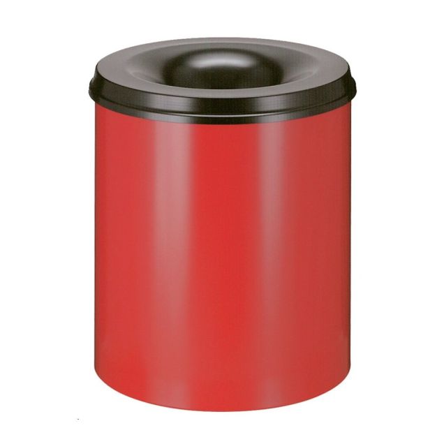 Flammhemmender Papierkorb 80 Liter rot/schwarz