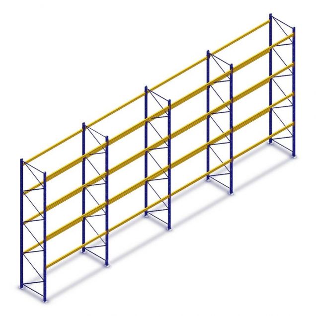 Vorteilsreihe gebrauchte Esmena Palettenregal 5250x11300x1100mm (hxbxt) 4 Ebenen