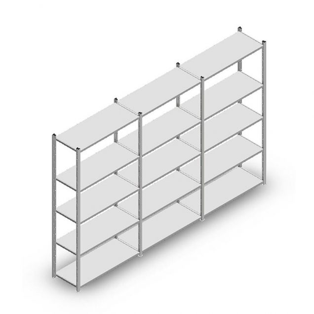 Vorteilsreihe Fachbodenregal Light Duty 2000x3000x400 mm (hxbxt) 5 Ebenen