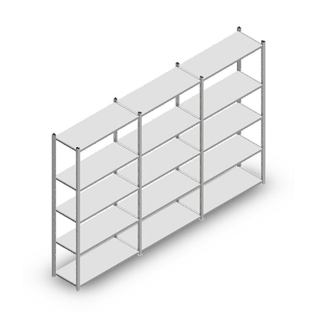 Vorteilsreihe Fachbodenregal Light Duty 2000x3000x400 mm (HxBxT) 5 Ebenen