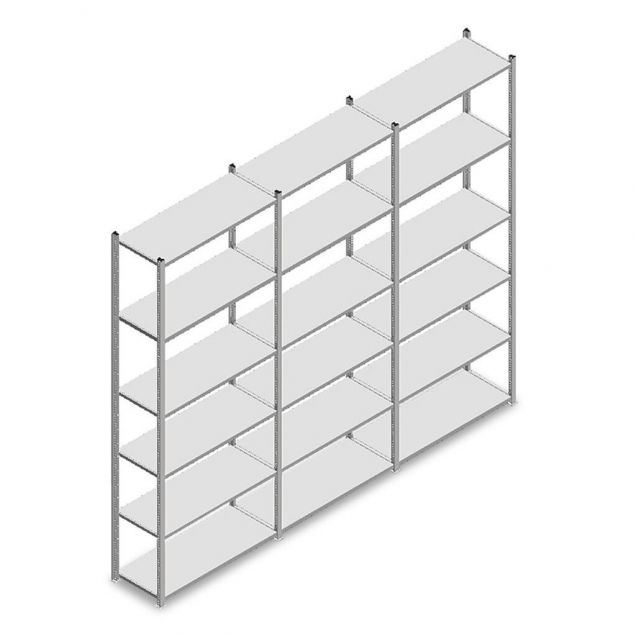 Vorteilsreihe Fachbodenregal Light Duty 2500x3000x400 mm (hxbxt) 6 Ebenen