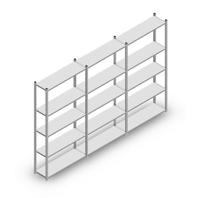 Vorteilsreihe Fachbodenregal Medium Duty 2000x3000x300 mm (HxBxT) 5 Ebenen verzinkt