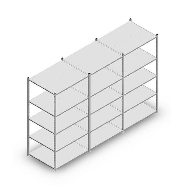 Vorteilsreihe Fachbodenregal Medium Duty 2000x3000x800 mm (hxbxt) 5 Ebenen verzinkt
