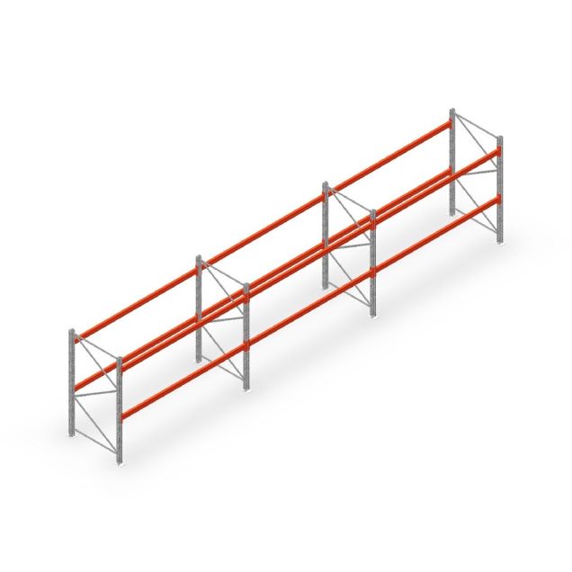 Vorteilsreihe Palettenregal AR T2 2000x8420x1100 mm (HxBxT) 2 Ebenen 1820kg/Eb.