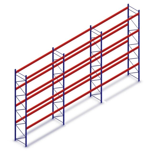 Vorteilsreihe gebrauchtes Armes Palettenregal 4950x8440x1100 mm (HxBxT) 4 Ebenen