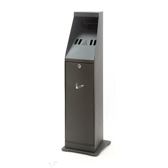 Freistehender Aschenbecher Kippenständer Schwarz