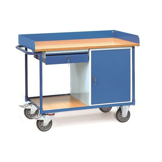 Werkstattwagen 400 kg mit 1 Schrank und 1 Schublade 1120x650 mm