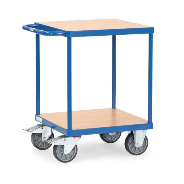 Schwerer Tischwagen 500 kg mit 2 hölzernen Etagen 600x600