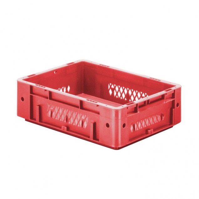 Schwere stapelbare Transportbox VTK1 400x300x120 mm (lxbxh) rot