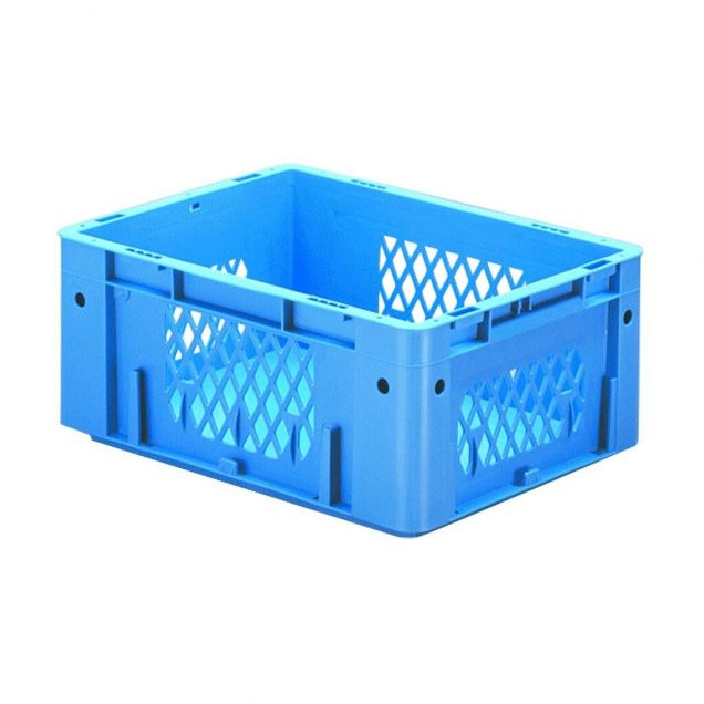 Schwere stapelbare Transportcrate VTK1 400x300x175 mm (lxbxh) blau