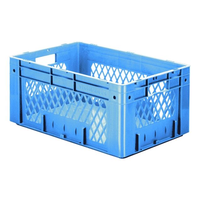 Schwere stapelbare Transportbox VTK1 600x400x270 mm (lxbxh) blau