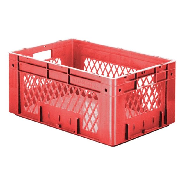 Schwere stapelbare Transportbox VTK1 600x400x270 mm (lxbxh) rot