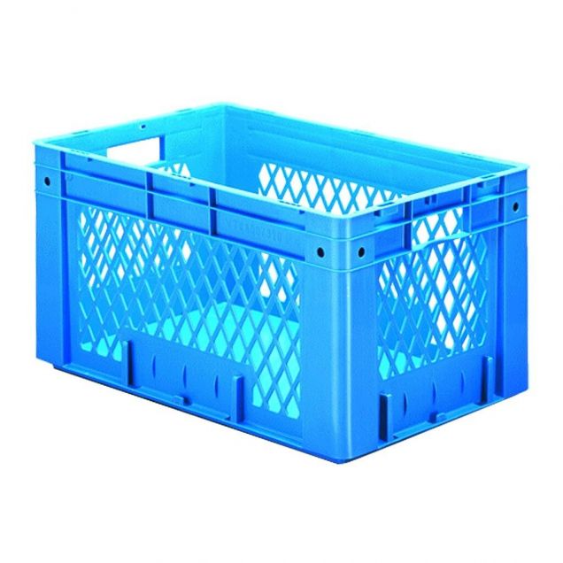Schwere stapelbare Transportkrat VTK1 600x400x320 mm (lxbxh) blau
