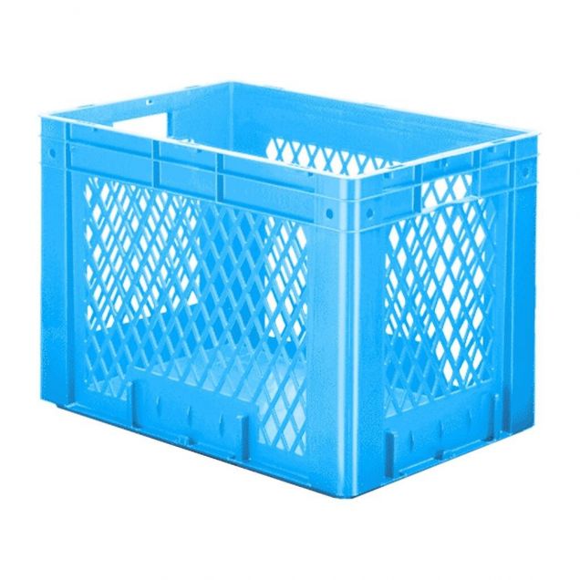 Schwere stapelbare Transportbox VTK1 600x400x420 mm (lxbxh) blau