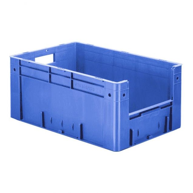 Schwere stapelbare Transportkiste VTK4 600x400x270 mm (lxbxh) blau