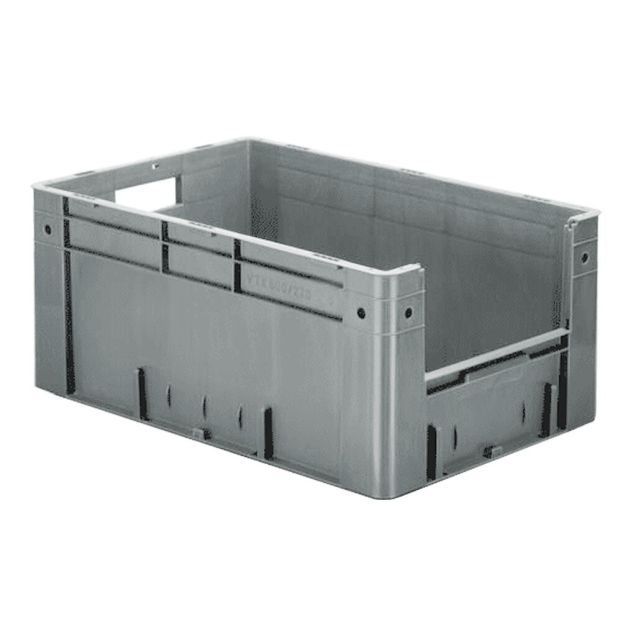 Schwere stapelbare Transportkiste VTK4 600x400x270 mm (lxbxh) grau
