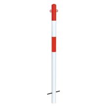 MORION Pfahl einbetonieren Ø60mm 2 Kettenösen rot/weiß
