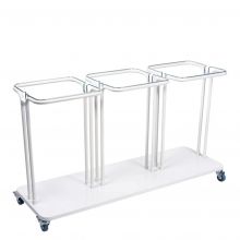Abfallbehälter Combo 3x40 Liter Weiß