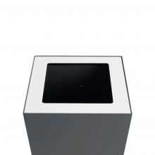 Weiße Deckplatte für modulare Abfalltrennstation 90 Liter