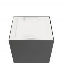 Weiße Oberseite mit Deckel für modulare Abfalltrennstation 90 Liter