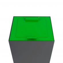 Oberseite mit Deckel in Grün für die modulare Abfalltrennanlage 90 Liter