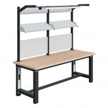 Elektrisch verstellbarer Arbeitstisch Sofame Multiplex 40mm 2000x750x740-1240mm 300kg Anthrazit