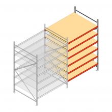 Weitspannregal AR 2000x1610x1200 mm (hxbxt) 6 Ebenen verzinkt Anbauregal