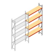 Weitspannregal AR 2250x2010x400 mm (hxbxt) 4 Ebenen verzinkt Anbauregal mit vormontierten Rahmen